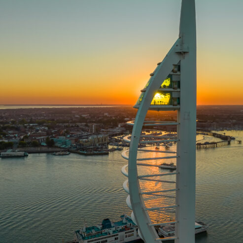 Spinnaker Tower at Sunset