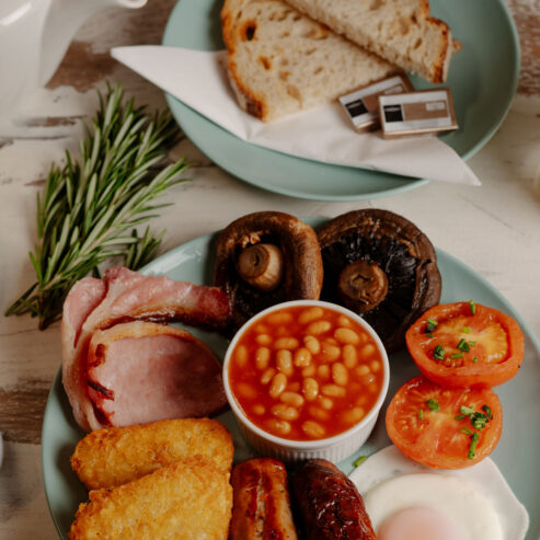 Freshly prepared Hampshire Full English in the Spinnaker Kitchen and Bar at Spinnaker Tower